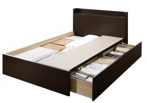 乐天商城 - 収納付きベッド シングルベッド セミダブルベッド 収納 収納付き 収納ベッド 大容量 収納ボックス 布団 敷き布団 ベッドフレームのみ Aタイプ セミダブル 組立設置付