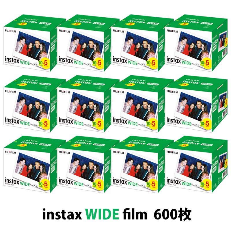 FUJI FILM インスタントフィルムinstax WIDE ワイド用フィルム5本パック(12個）600枚セット ワイドフィルム　INSTAX WIDE K R 5