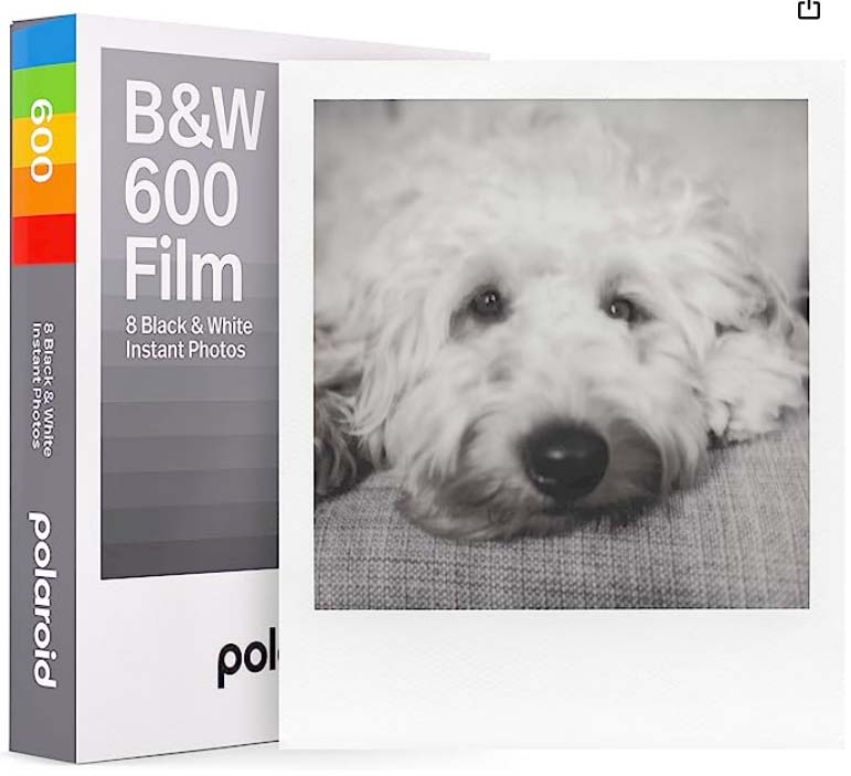 Polaroid インスタントフィルム 6003 B&W Film for 600 モノクロフィルム 8枚入り 【適格請求書発行事業者登録番号入り領収書対応】