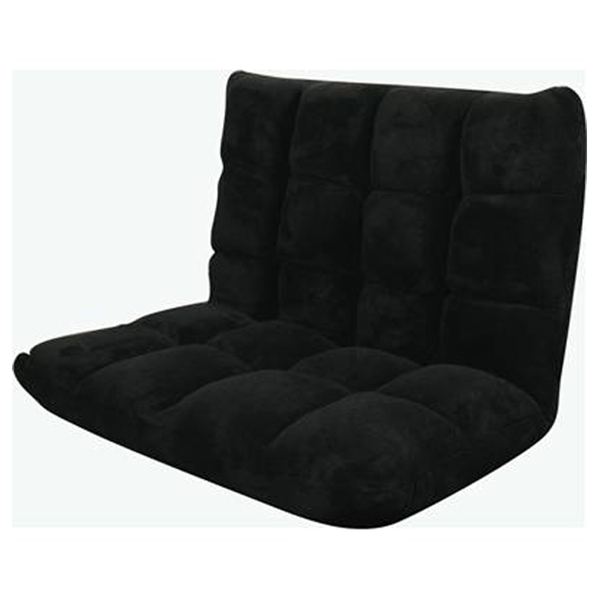 AZUMAYA もこもこワイドリクライナー FKC-005BK [ リクライニングチェア ブラック ] メーカー直送 新生活