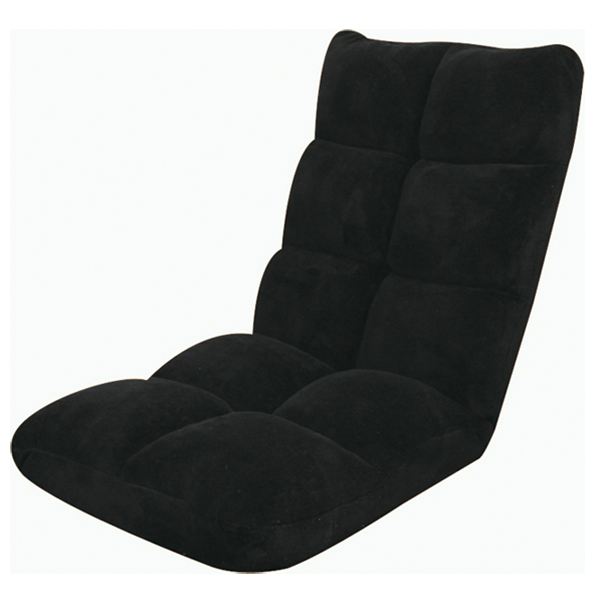 AZUMAYA もこもこリクライナー FKC-006-BK [ リクライニングチェア ブラック ] メーカー直送