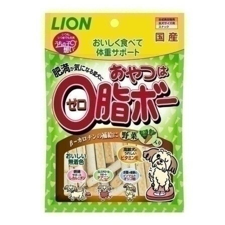 ライオン DM おやつは0脂ボー 野菜入り 80g 犬用スナ