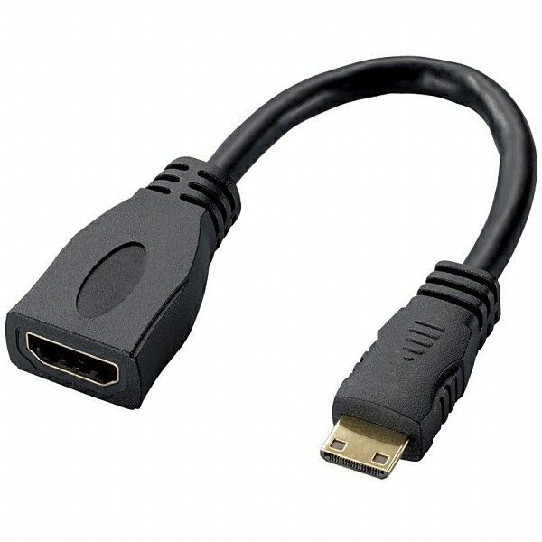 商品説明★ HDMI端子(タイプA)をHDMI-Mini端子(タイプC)に変換するHDMI変換ケーブルです。★ HDMI-Mini端子(タイプC)を持つタブレットPCなどをテレビに接続することができます。★ サビなどに強く信号劣化を抑える金メッキプラグを採用しています★ 外部ノイズの干渉から信号を保護する3重シールドケーブルを採用しています。★ ケーブルの長さは10cmです。★ EUの「RoHS指令(電気・電子機器に対する特定有害物質の使用制限)」に準拠しています。スペック* 対応機種：HDMI(タイプA)メス:HDMI(タイプA)ケーブル/HDMI Mini(タイプC)オス:HDMI Mmini端子搭載のスマートフォン・タブレット等 * コネクタ形状：HDMI(タイプA)メス-HDMI Micro(タイプC)オス * カラー：ブラック * ケーブル長：約10cm ※コネクタ部含まず * その他：ケーブル径:約4.5mm