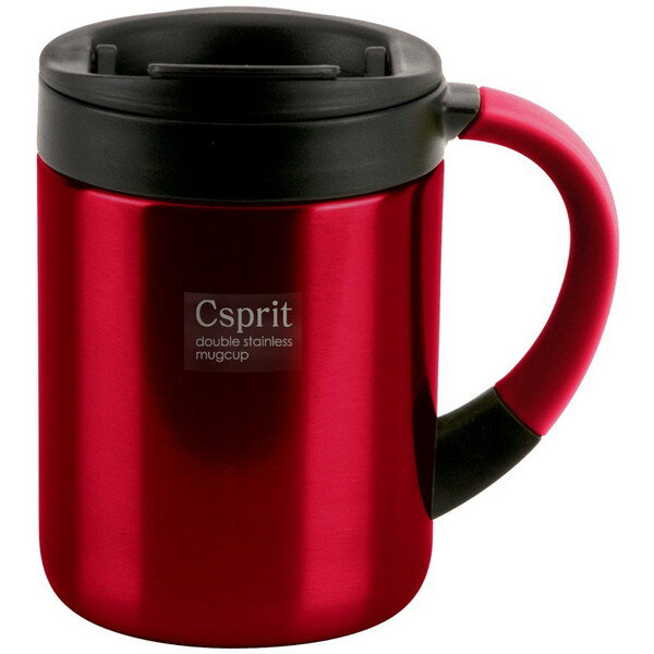 パール金属 PAL M5361 シーエスプリ ダブルステンレスマグカップ280(レッド)