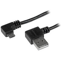 StarTech USB2AUB2RA2M ブラック [ マイクロMicro USBケーブル2m (L型右向き オス/オス) ]【同梱配送不可】【代引き不可】【沖縄・北海道・離島配送不可】
