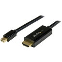 StarTech MDP2HDMM1MB [ Mini DisplayPort - HDMI変換ケーブル (1m・4K解像度/UHD対応 mDP - HDMIアダプタ(ケーブル内蔵) オス/オス) ]【同梱配送不可】【代引き不可】【沖縄・北海道・離島配送不可】