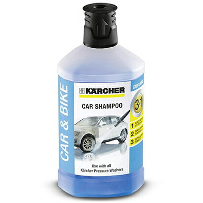 【正規代理店】 KARCHER ケルヒャー 6.295-750.0 3in1 カーシャンプー 純正 洗剤 洗浄剤 洗車 自動車 バイク ホイール 速乾性 ワックス効果 油性汚れ 弱アルカリ性 高圧洗浄機用アクセサリー …