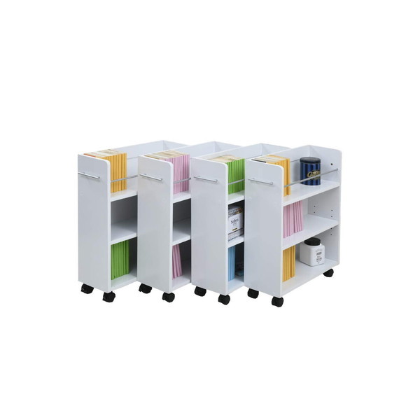 クローゼット 収納 ラック 本棚 4個セット 幅19 奥行58 キャスター付き ワゴン 整理 隙間 家具 押入れ 収納 リビング 大容量 棚 スライド 収納庫 ...