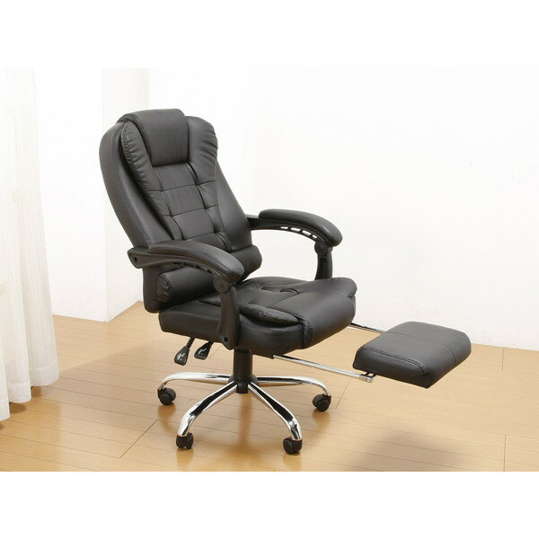 ファミリー・ライフ Gravina プレジデントリクライニングチェア フットレスト付き ブラック(0412610) メーカー直送