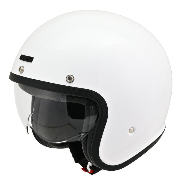 デイトナ D61100 DN007PJジェットヘルメットWH/L バイク用 SG規格 高強度ABS 軽量 スモールジェット シールド / スピーカーホール 装備 ホワイト Lサイズ(59-60cm)
