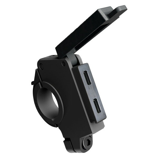 D61403 デイトナ(Daytona) バイク用 USB電源 USB-C+USB-C PD3.0対応 急速充電 60W iPhone/Android対応 取付幅13mm リレー付き スレンダーUSB 2ポート 61403