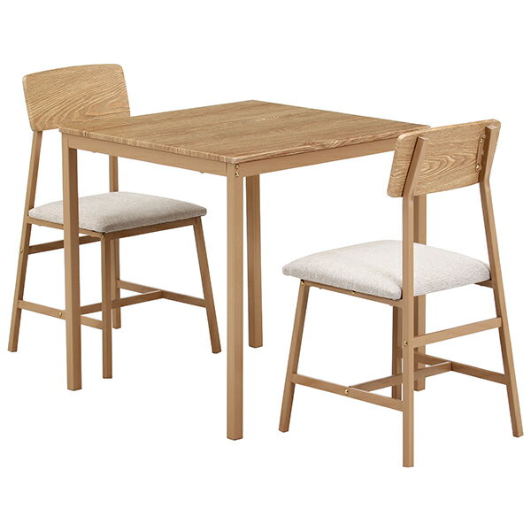 不二貿易 52359 マリー ダイニングセット3点 ベージュカラー メーカー直送