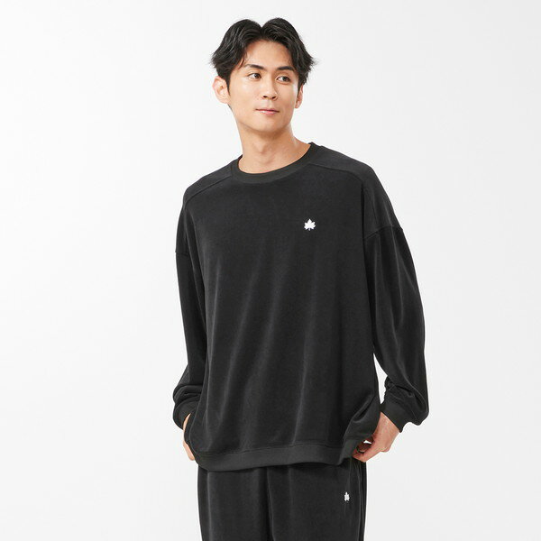 LOGOS LOGOS by LIPNERボディリカバリーベロアスウェット#35212 ブラック XL No.35212711