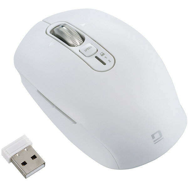 Nakabayashi MUS-DKF239W ホワイト [ワイヤレス マウス Dual 静音 5ボタン BlueLED S]