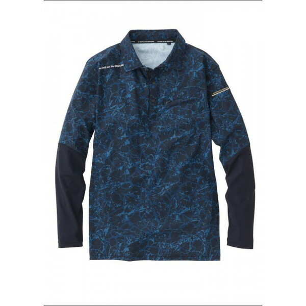 桑和 0395-50 長袖ポロシャツ Sサイズ ネイビー(1) G.G.