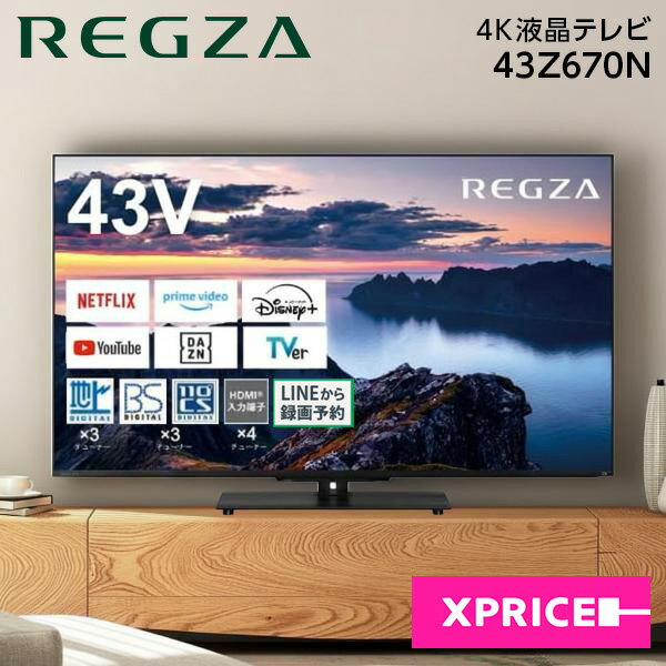 テレビ 43型 TVS REGZA 43Z6