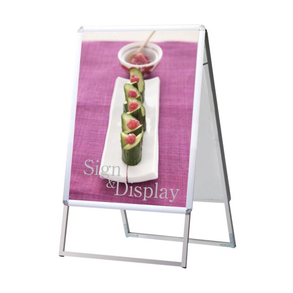 常磐精工(tokisei) PGSKA1RS [ポスターグリップスタンド看板 屋内用 A型 A1両面シルバー] メーカー直送