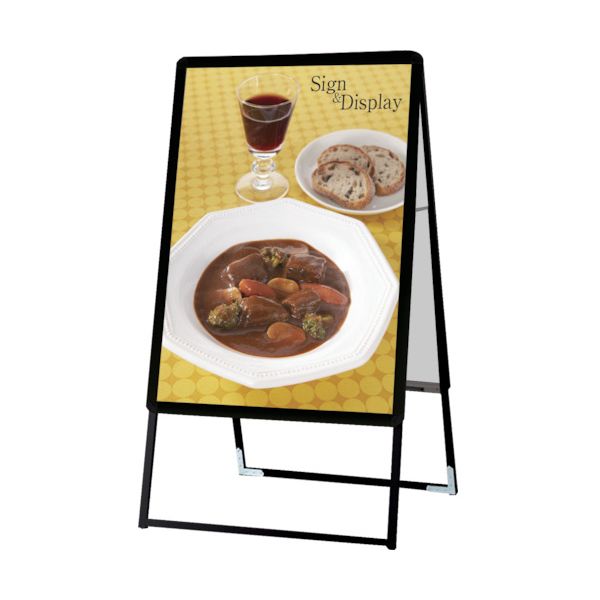 常磐精工(tokisei) PGSKA1RB [ポスターグリップスタンド看板 屋内用 A型 A1両面ブラック] メーカー直送