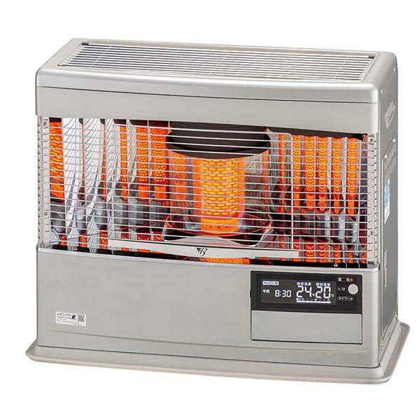 SUNPOT FFR-7032KF S(SG) シルバーグレー FF式 kabec カベック [FF式石油ストーブ 別置タンク式 （木造18畳・コンクリ29畳まで）]
