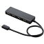 ELECOM U2HC-A430BBK ֥å [ USB2.0HUB/Type-C/A᥹4ݡ/Хѥ/30cm֥ ]