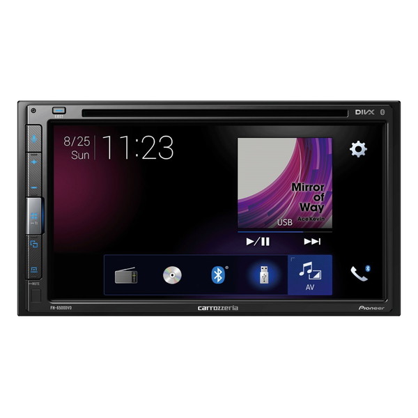 車載モニター 6.8インチ 車 車用 6.8V型ワイドVGAモニター FH-6500DVD PIONEER Bluetooth iPhone スマホ DVD VCD CD USBチューナー DSPメイン ユニット ハンズフリー通話 ハイレゾ音源 フルHD動画 再生可能 FH6500DVD