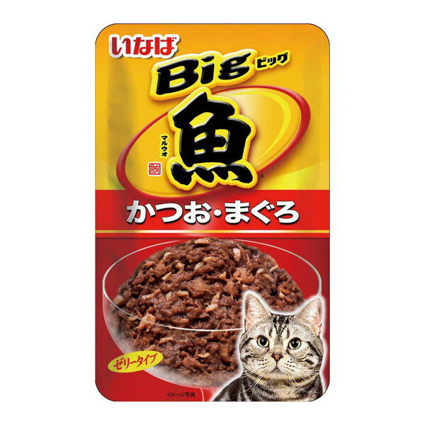 いなばペットフード キャットフード ウェット Bigマルウオ パウチ 猫用 80g ゼリータイプ 血合い肉 かつお・まぐろ エクプラ特選