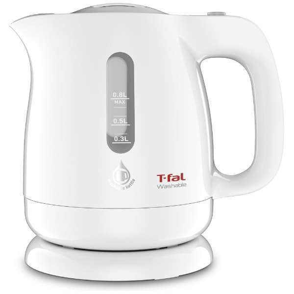 T-fal KO8001JP　ホワイト ウォッシャブル [ 電気ケトル (0.8L) ]