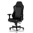 noblechairs ゲーミングチェア ブラック HERO デスクチェア オフィスチェア NBL-HRO-PU-BLA-SGL 黒 ラージサイズ ワイド座面 リクライニング テレワーク 在宅 PC作業 長時間作業 eスポーツ 1年保証 簡単組み立て レビューCP1000