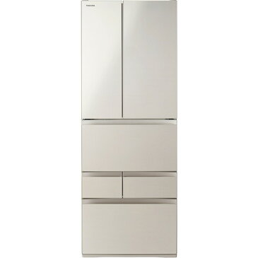 東芝 大型 6ドア 551L フレンチドア 観音開き 幅68.5cm サテンゴールド VEGETA FHシリーズ GR-S550FH(EC) 設置込み