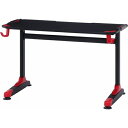 不二貿易 38132 GAMING DESK XeNO(ゼノ) イージー01 RED AA-1802【同梱配送不可】【代引き不可】【沖縄・北海道・離島配送不可】 新生活
