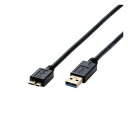 ELECOM DH-AMB3N05BK USB3.0P[u A-microB^Cv AVp 0.5m ubN