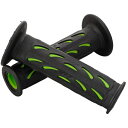 デイトナ D98067 PROGRIP (プログリップ) バイク用 ハンドルグリップ #724 耐震GEL 120mm ブラック/グリーン エンド貫通タイプ
