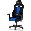 【正規取扱店】noblechairs ゲーミングチェア ブルー Nitro Concepts デスクチェア オフィスチェア NC-E250-BB 青 ファブリック リクライニング ワイド座面 テレワーク 在宅 PC作業 長時間作業 eスポーツ 1年保証 簡単組み立て アウトレット エクプラ特割