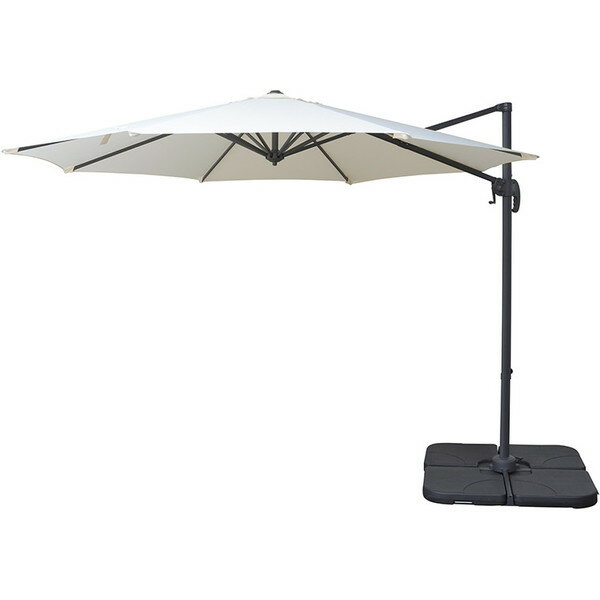 ガーデンパラソル 自立型 ハンギングパラソル 折り畳み 大きめ アウトドア 日よけ シンプル おしゃれ アイボリー 東谷 RKC-629IV メーカー直送のサムネイル