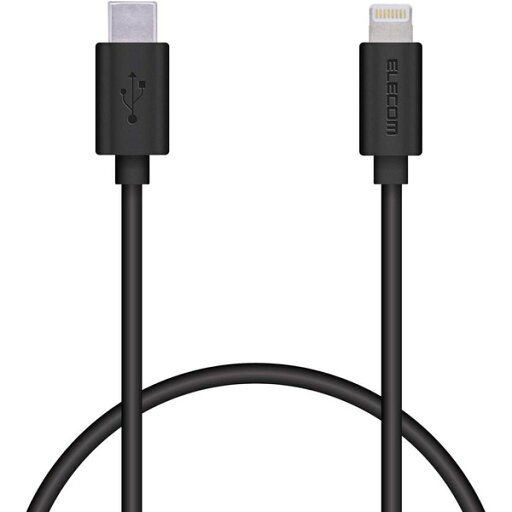 ELECOM MPA-CL05BK USB C-Lightningケーブル スタンダード 0.5m ブラック ELECOM MPA-CL05BK USB C-Lightningケーブル スタンダード 0.5m ブラック