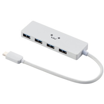 ELECOM U3HC-A429BWF USB3.1(Gen1)HUB/Type-C/AX4|[g/oXp[/15cmP[u/zCgtFCX