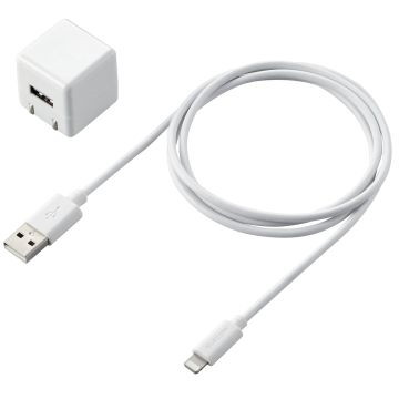 ELECOM MPA-ACL04WH iPhone[d iPad[d 1m Lightning AC P[u zCg RpNg ^