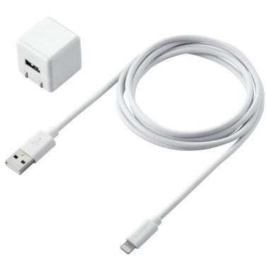 ELECOM MPA-ACL05WH iPhone[d iPad[d 1.5m Lightning AC P[u zCg RpNg ^