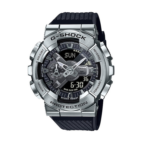 楽天XPRICE楽天市場店腕時計 時計 CASIO カシオ G-SHOCK メンズ GM-110-1AJF Gショック GSHOCK ジーショック クオーツ ウォッチ 新品 正規品 ブラック シルバー 黒 誕生日 新生活 父の日 プレゼント ギフト 贈り物 GM1101AJF