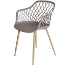 Rattan World C1800PGY メッシュPPチェア ウォームグレー メーカー直送 新生活