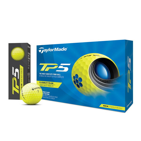 テーラーメイド TP5 ゴルフボール 2021年モデル 1ダース(12個入り) イエロー  アウトレット エクプラ特割 エクプラ特選
