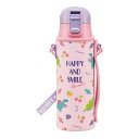 スケーター 直飲み ステンレス 水筒 470ml ボトルカバー付き ハッピー&スマイル KSDC4(3)