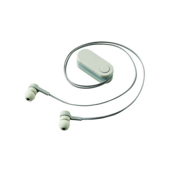 ELECOM LBT-HPC17GN ワイヤレスイヤホン Bluetooth5.0 両耳 コードあり 巻き取り式 クリップ付 オリーブカーキ メーカー直送