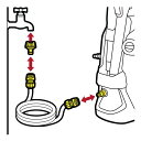 【正規代理店】 KARCHER(ケルヒャー) 2.645-350.0 3M 水道ホースセット 水道用 高圧洗浄機用 純正 取付簡単 アタッチメント 水掃除 コケ落とし コケ汚れ 家庭用 壁 壁面 溝 ブロック塀 片付け コンクリート 外壁 主な対応機種：K MINI K2シリーズ K3～5シリーズ 3