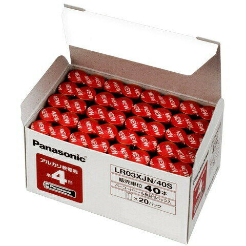 PANASONIC 1318-LR03XJN/40S アルカリ乾電池 単4 40本入 PANASONIC 1318-LR03XJN/40S アルカリ乾電池 単4 40本入