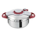 T-fal P4620669 ルビーレッド クリプソ ミニット イージー [圧力鍋 4.5L（IH対 ...