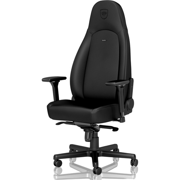 【正規取扱店】noblechairs ゲーミングチェア マットブラック ICON ブラックエディション BLACK EDITION NBL-ICN-PU-BED-SGL 黒 高機能ハイブリッドPUレザー リクライニング ワイド座面 テレワ…