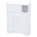 トイレラック ホワイト 白 大容量 収納 トイレ収納 トイレ用品 トイレ かわいい シンプル コンパクト 萩原 MTR-6550WH メーカー直送(3)