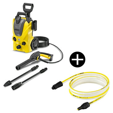 ケルヒャー KARCHER 高圧洗浄機 (西日本・60Hz専用) 給水ホースセット K3サイレント + 自吸用ホース(3m) 車 窓 タイヤ付 持ち運び お手軽 水冷式タイプ 静音 タンク式高圧洗浄機 コケ落とし 床磨き 網戸掃除 2017年仕様 泥汚れ ため水 バケツ 電動工具 大掃除