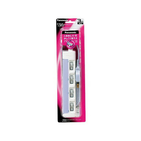 PANASONIC ザ・タップスイッチシリーズ 4コ口 3mコード付 WHS2634DKP